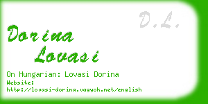 dorina lovasi business card